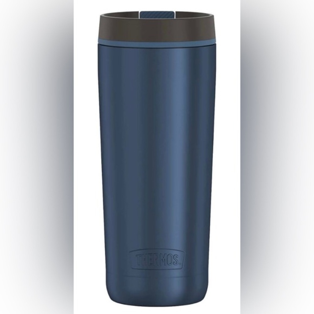 Thermos‎ Vacuum Insulated blue metallic modern Stainless Steel Tumbler new